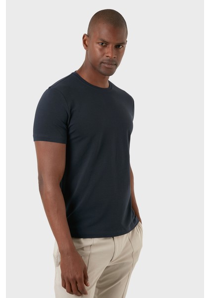 Pamuklu Regular Fit Bisiklet Yaka Basic T Shirt Erkek T Shirt EXXEMODJ000B indirimleri