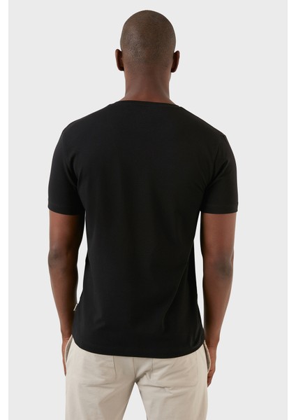 Pamuklu Regular Fit V Yaka Basic T Shirt Erkek T Shirt EXXEMODJ000V indirimleri