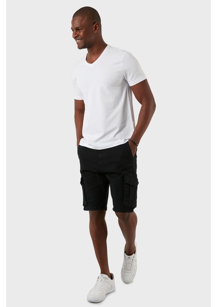 Pamuklu Regular Fit V Yaka Basic T Shirt Erkek T Shirt EXXEMODJ000V modelleri