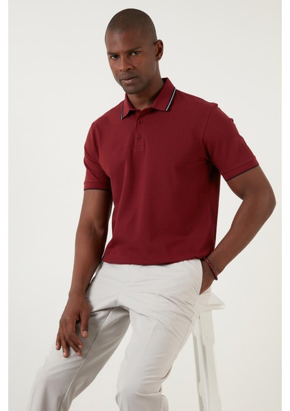 Pamuklu Regular Fit Düğmeli Polo T Shirt Erkek T Shirt EX661