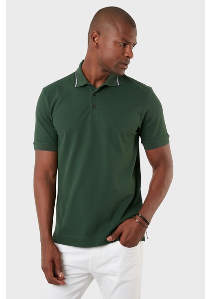 Pamuklu Regular Fit Düğmeli Polo T Shirt Erkek T Shirt EX661 modelleri