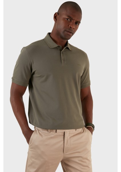 Pamuklu Regular Fit Düğmeli Polo T Shirt Erkek T Shirt EX661D fiyatları