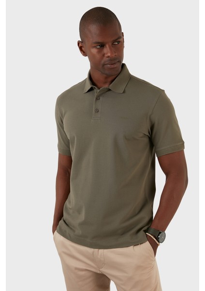 Pamuklu Regular Fit Düğmeli Polo T Shirt Erkek T Shirt EX661D indirimleri