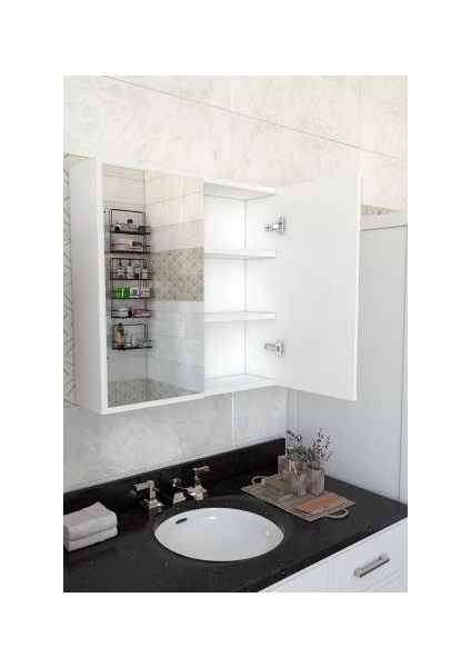 2 Kapaklı Aynalı Banyo Dolabı Çok Amaçlı Dolap modelleri