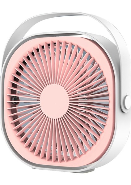 M102 4000MAH Mini USB Taşınabilir Masaüstü Fan Ev Ofis Yatak Odası Için Şarj Edilebilir Fan - Pembe (Yurt Dışından)