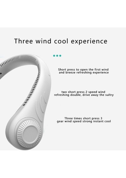 Cndb 01 2000 Mah Yapraksız Asılı Boyun Fanına Monte Fan Monte Fan Mini Boyutlu Küçük Fan-Beyaz (Yurt Dışından)