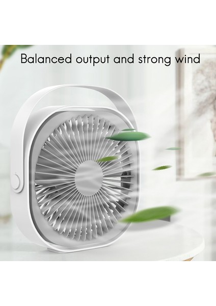 M102 4000MAH Mini USB Taşınabilir Masaüstü Fan Ev Ofis Yatak Odası Için Şarj Edilebilir Fan - Mavi (Yurt Dışından)