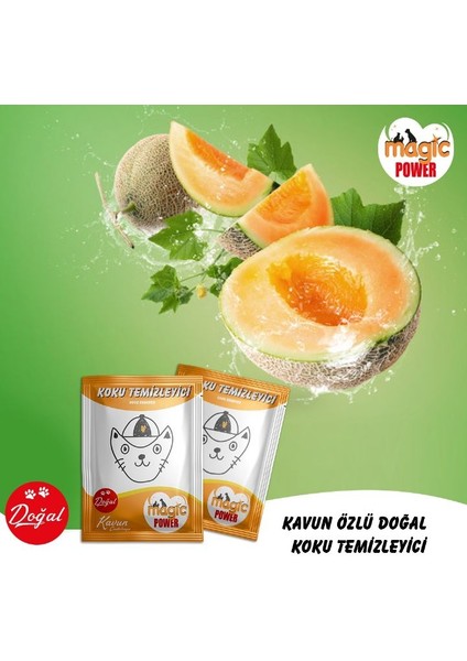 Magic Power 6'lı Kedi Kumu Koku Giderici 25 gr / Kavun