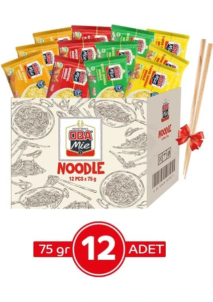 Mie Karma Çeşnili Noodle 12'li