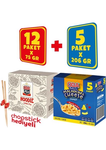 5’li Macaroni And Cheese (Mac & Cheese) + 12’li Obamie Karma Noodle Paket