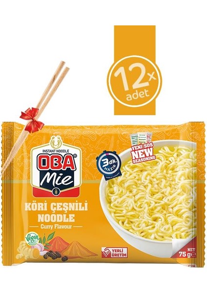 Mie Köri Çeşnili Noodle 12'li