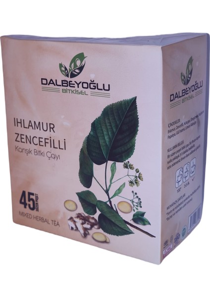 Ihlamurlu Zencefilli Karışım Bitki Çayı 45 'li