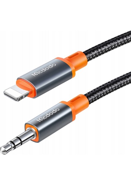 CA-0780 Lightning To 3.5mm Jack Girişli Dijital Dönüştürücü Ses Kablosu 1.2M-Siyah