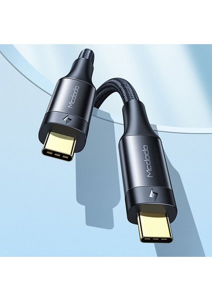 CA-8760 Thunderbolt 3 İntel Usb-C 100W 40GB 0.8M 5A Type-C To Type-C Yüksek Hızla Veri Aktarım Kablosu