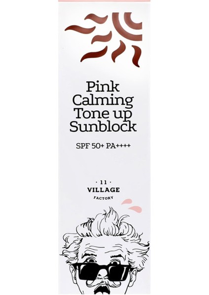 Village 11 Factory Pink Calming Tone Up Sun Block SPF50+ Pa++++ 50ML - Güneş Koruyucu & Makyaj Bazı