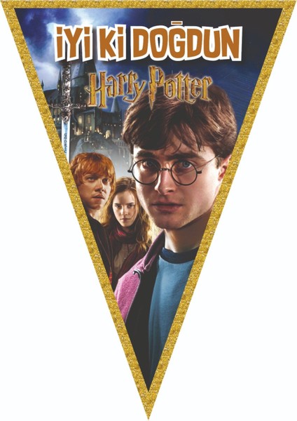 Harry Potter Parti Süsleri 16 Kişilik Afişli Masa Etekli Harry Potter Doğum Günü Seti