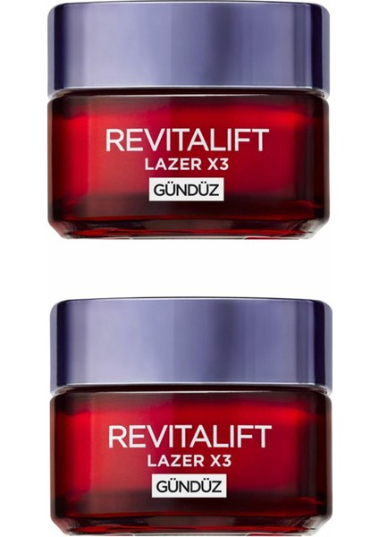 Loreal Revitalift Lazer X3 Yoğun Gündüz Kremi X2 Adet