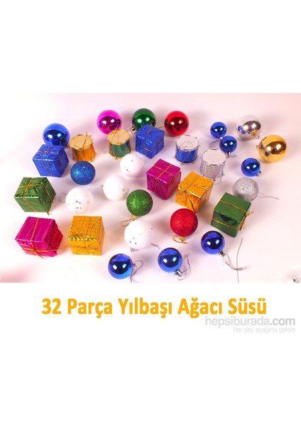 Yılbaşı Ağacı Süsü - 32 Parça