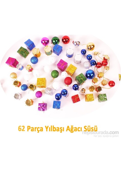 Yılbaşı Ağacı Süsü - 60 Parça Full Set