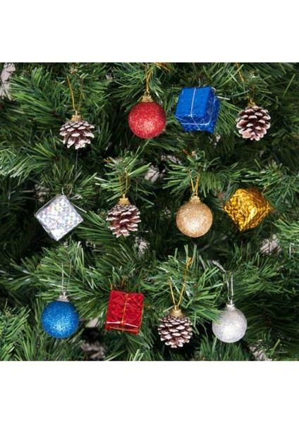 Yılbaşı Çam Ağacı Kozalaklı Süs Seti 12'li