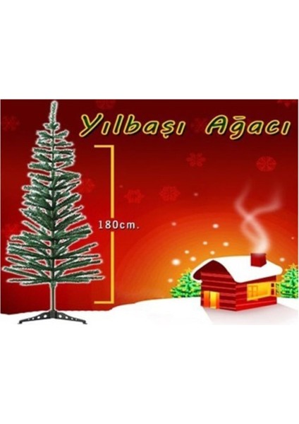 Yılbaşı Çam Ağacı Gür Dallar 180 cm Lüx