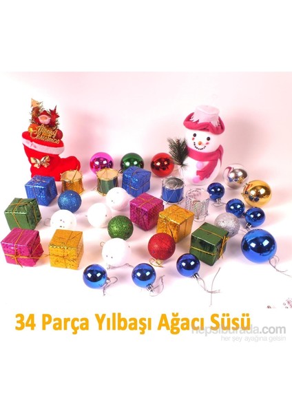 Yılbaşı Ağacı Süsü - 34 Parça