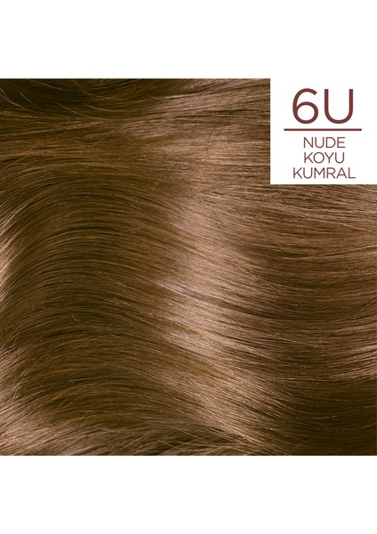 LOREAL PARİS SAÇ BOYASI & EXCELLENCE NUDE RENKLER COLORS NO : 6U NUDE KOYU KUMRAL