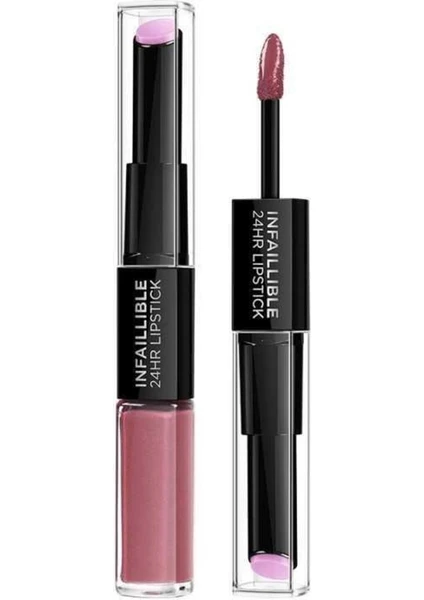 L'Oréal Paris Infaillible 2-Step 24 Saat Kalıcı Likit Ruj & Balm - 213 Toujours Teaberry