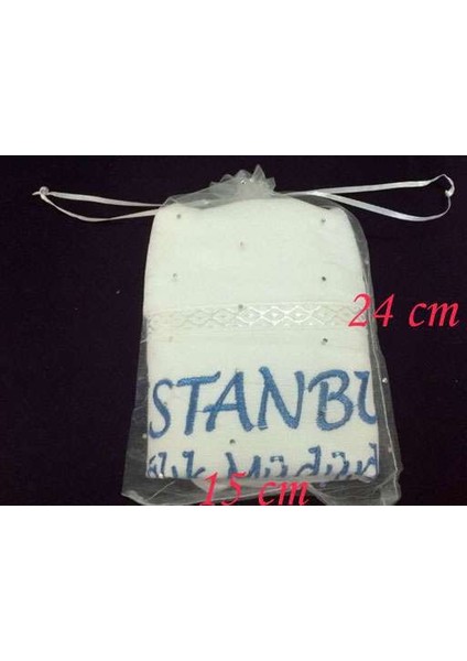50 Adet Tül Kese 15X24CM Organze Kese 30X50 Havlu Için (Havlu Dahil Değildir)
