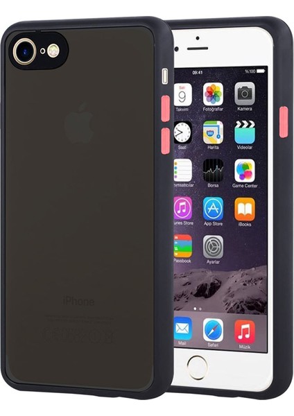 iPhone Se (2022) London Serisi Darbeye Dayanıklı Kılıf - Buzlu Siyah