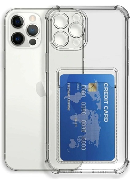 IPhone 12 Pro Max Ile Uyumlu Transparent Pulisic Kartlıklı Antişok Kılıf Şeffaf
