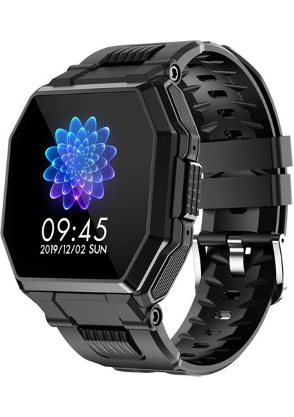 Bluetooth Çağrı Müzik Oynat Heart Hızı Monitörü Akıllı Saatler (Siyah) (Yurt Dışından)