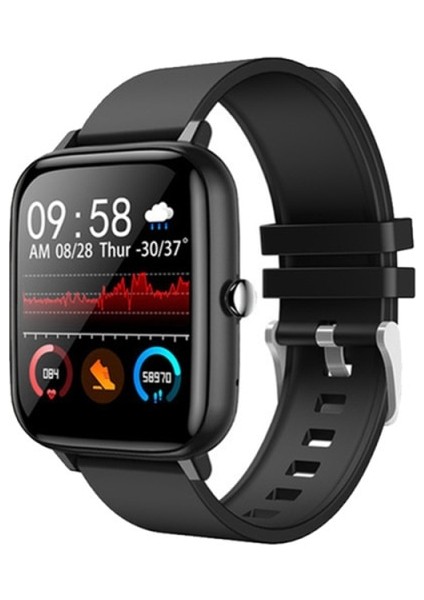 Kalp Hızı Spor Izci Bilezik Izle Bluetooth Çağrı Android Akıllı Saatler (Siyah) (Yurt Dışından)