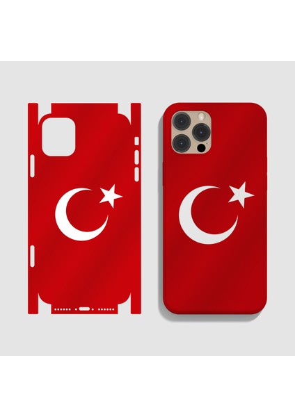 Huawei Y6S İle Uyumlu Türk Bayrağı Fullbody Arka Kaplama