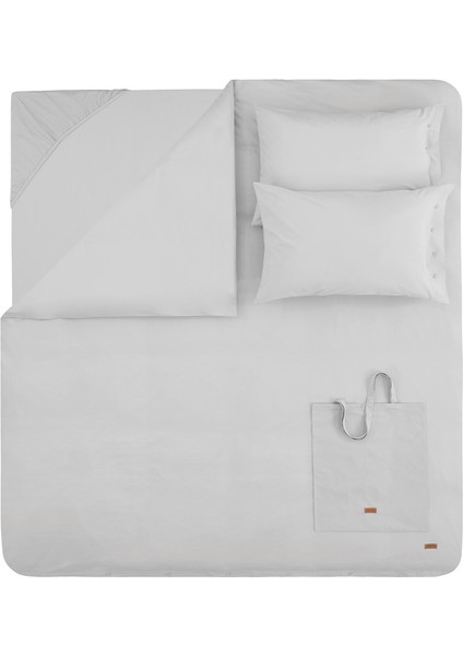 Bedding Plain Çift Kişilik Ranforce Yıkamalı Nevresim Takımı - Gri