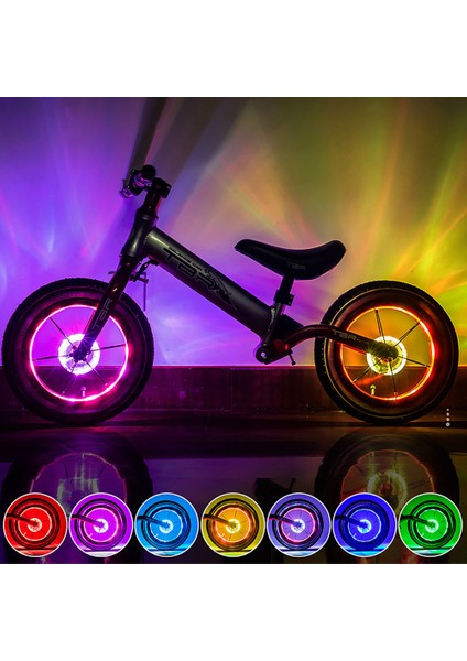 LED Bisiklet Tekerlek Işık Bisiklet Ön Kuyruk Hub 7 (Yurt Dışından)