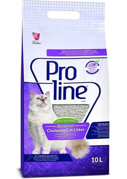 Pro Line Lavanta Kokulu Topaklaşan Kedi Kumu 10 Lt