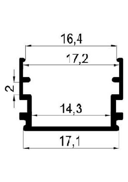 Alüminyum Boş Kasa LED Profil Yerli Kasa - LED Bar Kasa- Şeffaf Cam 150CM