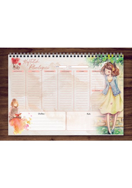 Express Planner A4 Haftalık Planlayıcı Girl Child Love 1