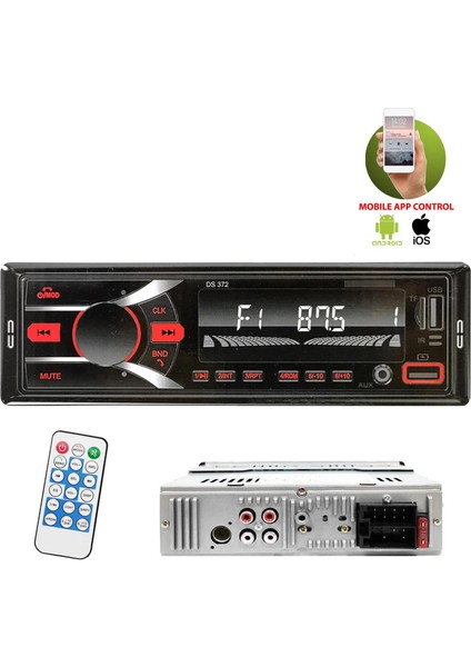 Oto Teyp 4 x 50 W Bt/2xusb/sd/fm/aux Mobil Aplikasyon DS-372