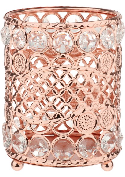 Kristal Makyaj Fırça Takı Depolama Tutucu Kalem Konteyner Kristal Gül Altın (Yurt Dışından) fiyatları