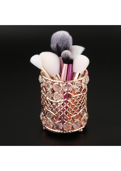 Kristal Makyaj Fırça Takı Depolama Tutucu Kalem Konteyner Kristal Gül Altın (Yurt Dışından) indirimleri
