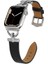 Apple Watch 44MM Kordon Deri Görünüm Metal Gövde Parlak Göz Alıcı Dizayn Parlak Akıllı Saat Kordon 1