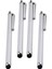 Universal Stylus Kalem, 4 Adet Mikrofiber Yüksek Hassasiyetli Kapasitif Kalem, Kolay Taşıma Için Gömlek Klipsli () Gümüş (Yurt Dışından) 1