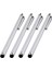 Universal Stylus Kalem, 4 Adet Mikrofiber Yüksek Hassasiyetli Kapasitif Kalem, Kolay Taşıma Için Gömlek Klipsli () Gümüş (Yurt Dışından) 2