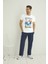 Yazı, Güneş ve Palmiye Baskılı "long Beach" Pijama Takımı 22094 1