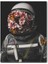 Cakatablo Ahşap Tablo Çiçek Yüzlü Astronot Görseli. Sanat (25X35 cm Boyut) 1