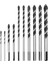 10 Adet Siyah Alaşım Matkap Uçları Set Seramik Duvar Mermer Cam Çini İçin Set (Yurt Dışından) 1
