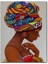 Cakatablo Ahşap Tablo Yöresel Kıyafeti ve Takılarıyla Afrikalı Genç Kadın (25X35 cm Boyut) 1