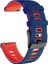 Samsung Galaxy Watch Için 46 mm 22 mm Silikon Saat Bandı Koyu Mavi Kırmızı (Yurt Dışından) 1